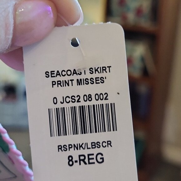 L.L. Bean Seacoast Skirt Prin Set Pink Crab Lobster Three Piece Size M/8 - Picture 11 of 16